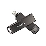 SanDisk iXpand Luxe Flash-Laufwerk 2-in-1 iPhone Speicher 256 GB (iPad kompatibel, automatisches Backup, USB-C und Lightning Anschluss, Passwortschutz, iXpand App)