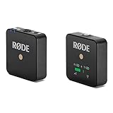 RØDE Wireless GO Ultra-kompaktes drahtloses Mikrofonsystem mit integriertem Mikrofon (schwarz)