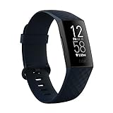 Fitbit Unisex-Adult Charge 4 Fitness Tracker, Storm Blue, One