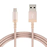 Amazon Basics - Lightning-auf-USB-A-Kabel, geflochtenes Nylon, MFi-zertifiziertes Apple iPhone-Ladegerät, Gold, 1,8 m, 10 Stück