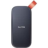 SanDisk Portable SSD 1 TB (externe Festplatte mit SSD Technologie 2,5 Zoll, 520 MB/s Übertragungsraten, robustes Laufwerk, robuste Befestigungsschlaufe aus strapazierfähigem Gummi) grau