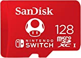 SanDisk microSDXC UHS-I Speicherkarte für Nintendo Switch 128 GB (U3, Class 10, 100 MB/s Übertragung, mehr Platz für Spiele)